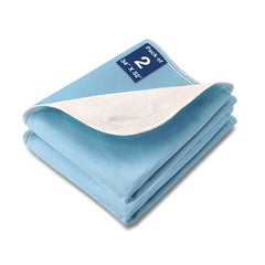 SOLOSHINE front view of two-pack bed pads showing packaging and protective size