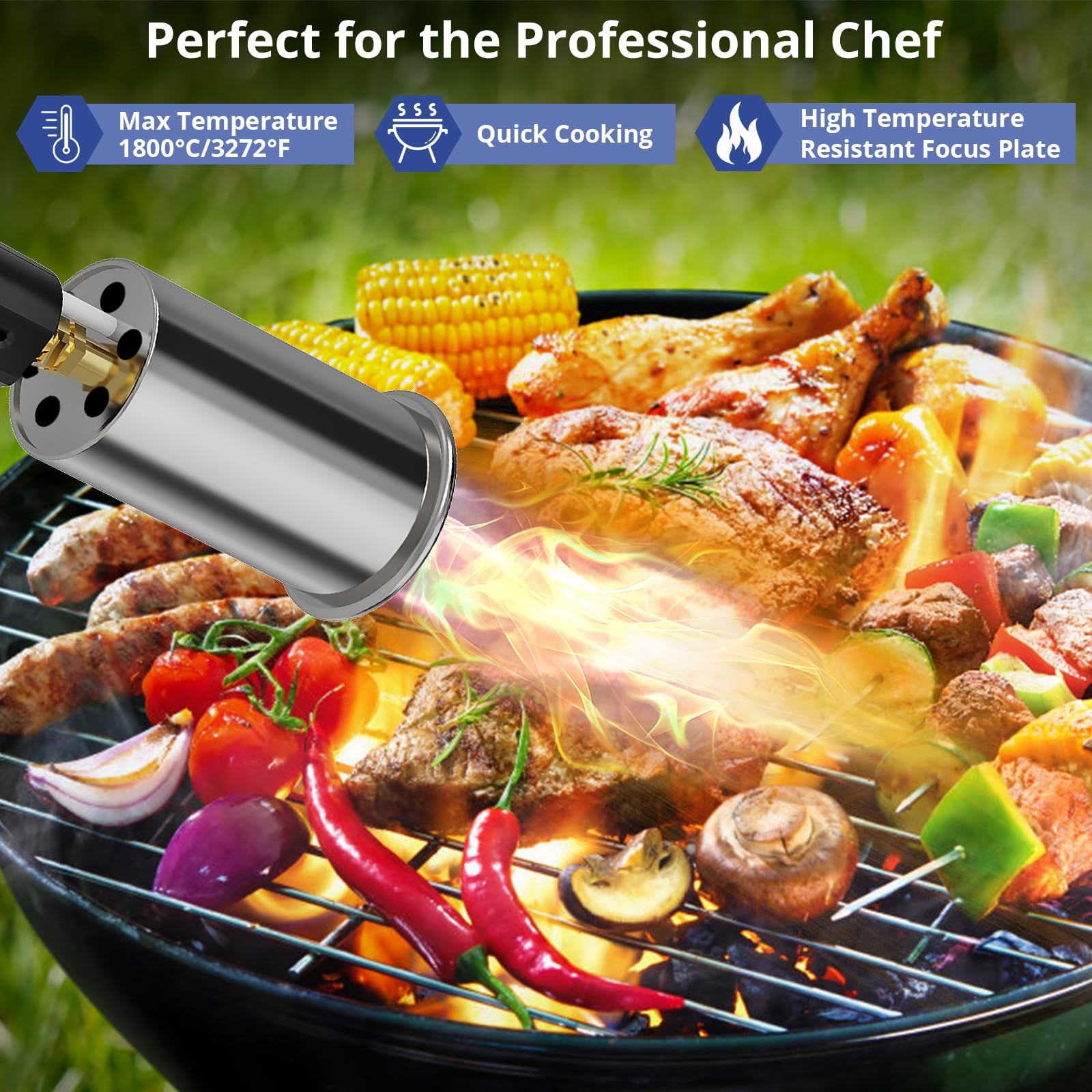 Sondiko torch lighting fireplace illustrating fast reliable ignition