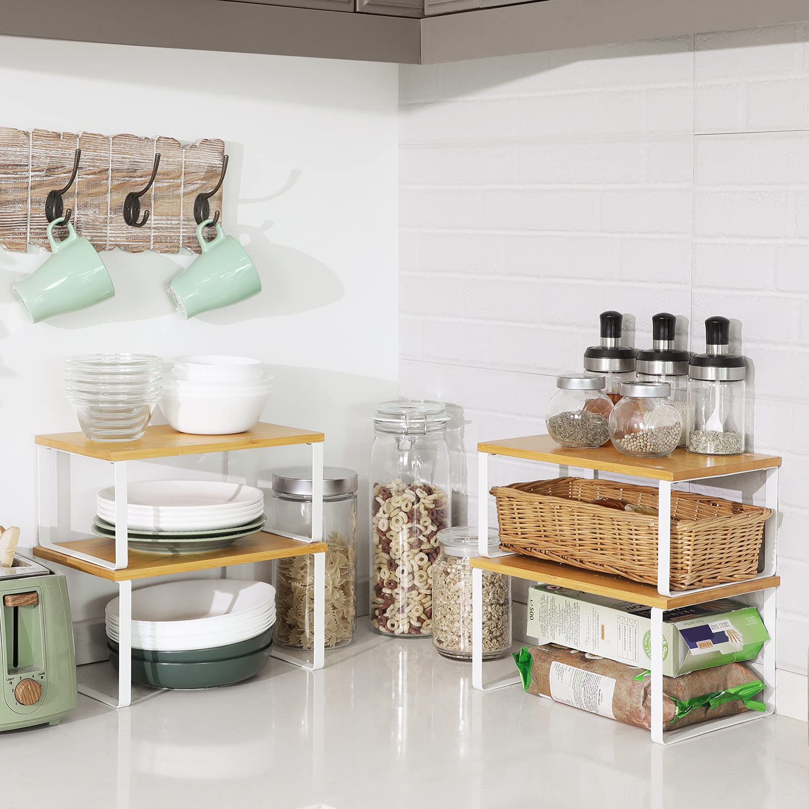 SONGMICS shelf supporting coffee maker proving strong 33 lb load capacity