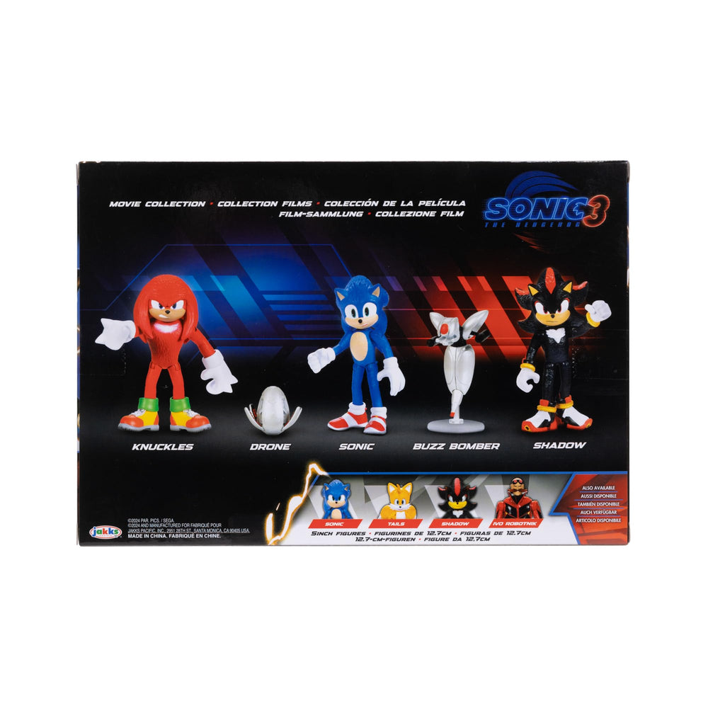 Sonic The Hedgehog figures next to ruler showing 2.5-inch scale and size clarity