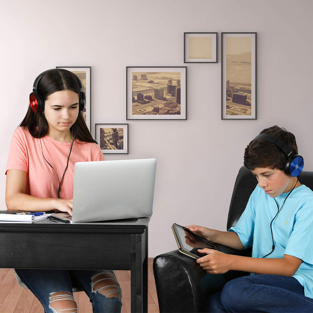 Sonitum headsets on classroom desk ready for student use and easy distribution benefit