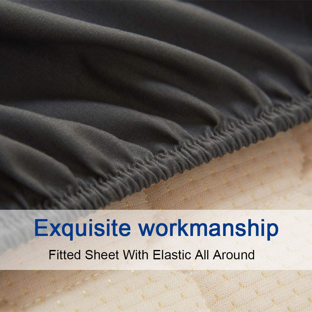 SONORO KATE fitted sheet on mattress showing secure fit and scale