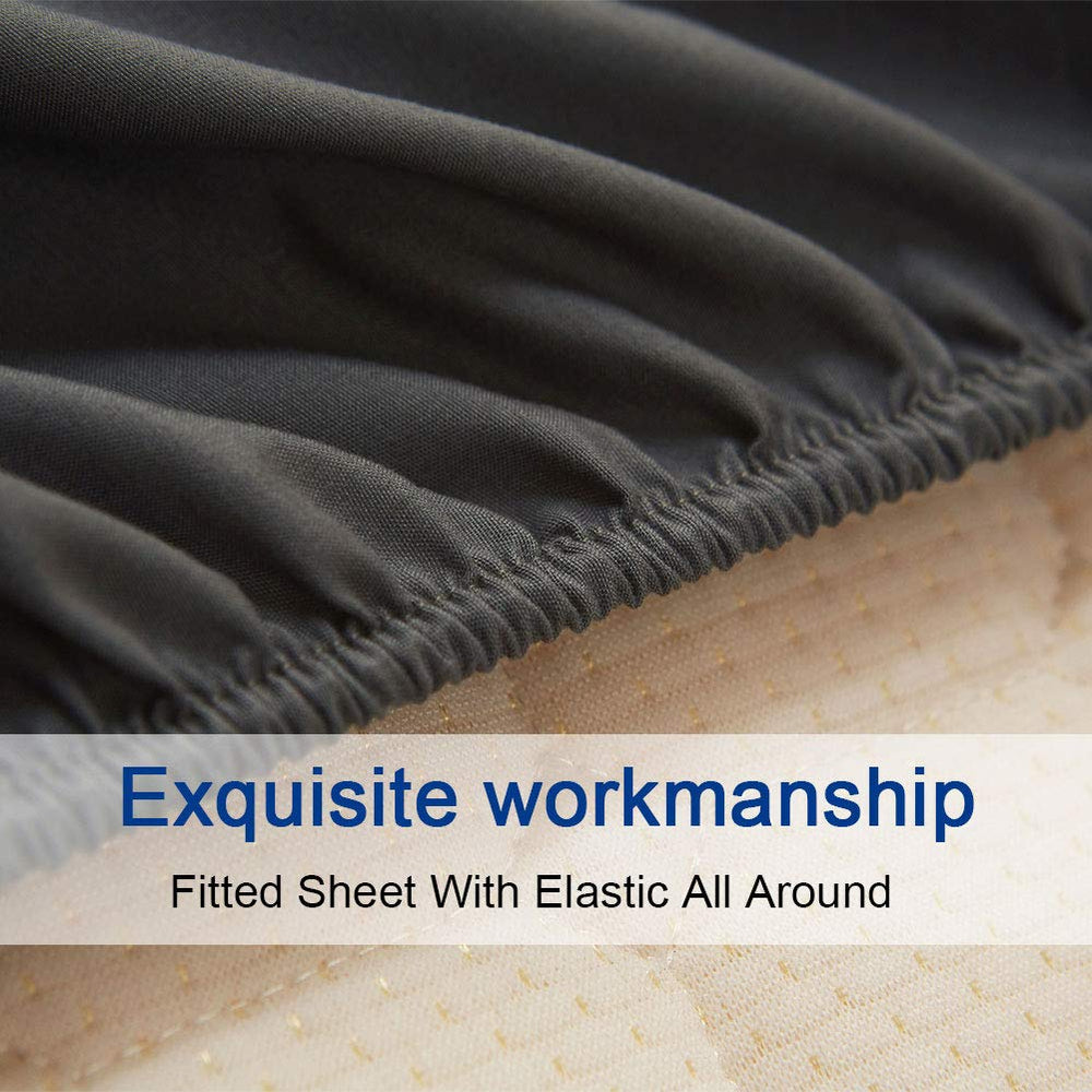 SONORO KATE fitted sheet on mattress showing secure fit and scale