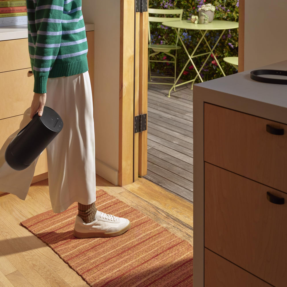 Detail of Sonos Move 2 label showing IP56 rating and protection against dust and splashes