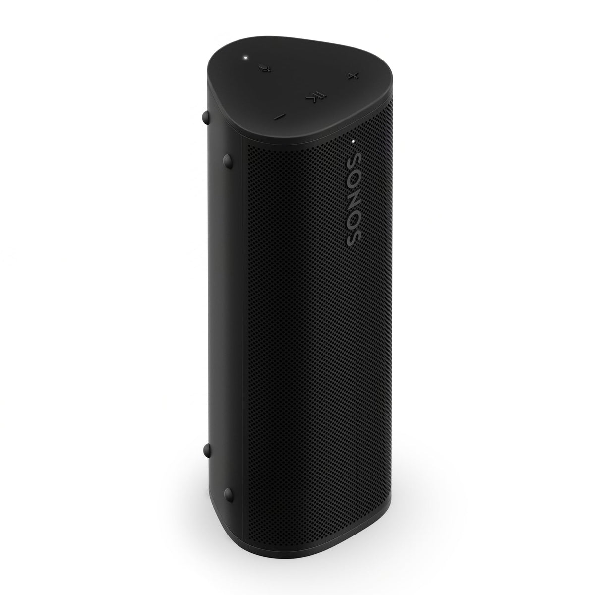 Sonos Roam 2 front view showing speaker grille and compact design, Sonos clarity on the go