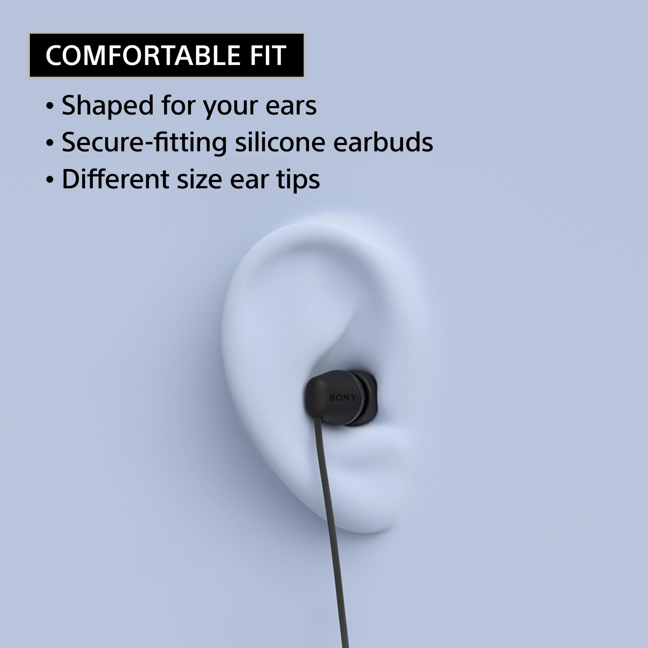 Sony IER-EX15C serrated cable detail showing tangle-resistant design for easier storage