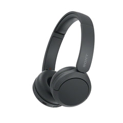 Sony WH-CH520 front view showing sleek profile and long battery benefit