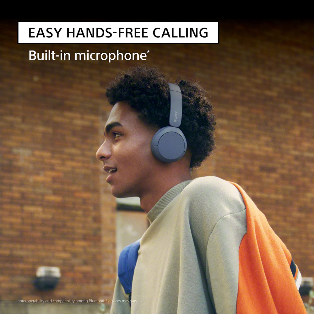 Sony WH-CH520 headband adjustment detail showing secure fit and comfort