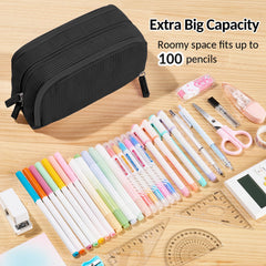 Sooez elastic loops holding pens to keep stationery organized