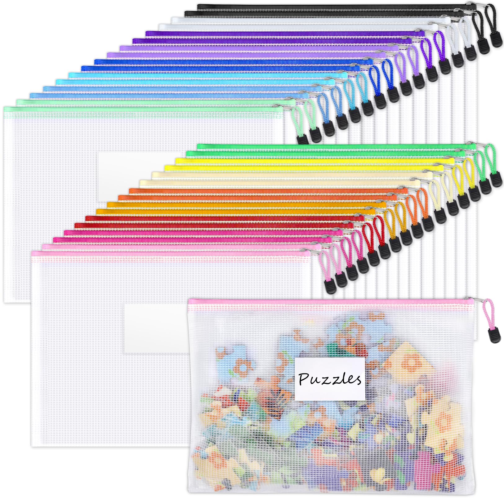 Sooez front packaging showing 32 pack and color variety for easy storage