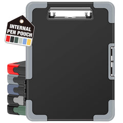 Sooez front view closed showing durable case and secure snap closure for protection