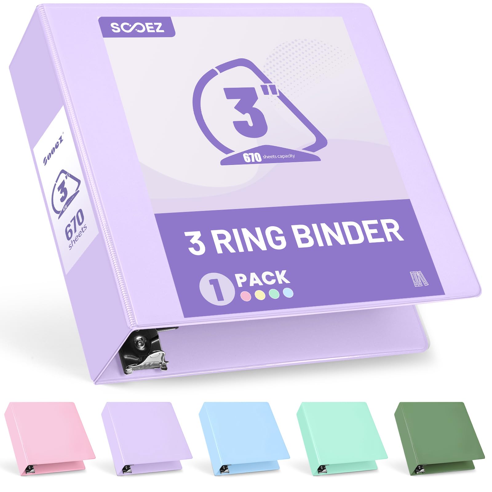Sooez purple front cover showing durable eco-friendly finish and professional look