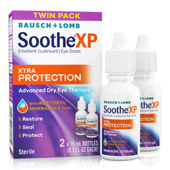 Soothe XP front packaging showing two 0.5 fl oz bottles and product name for convenience