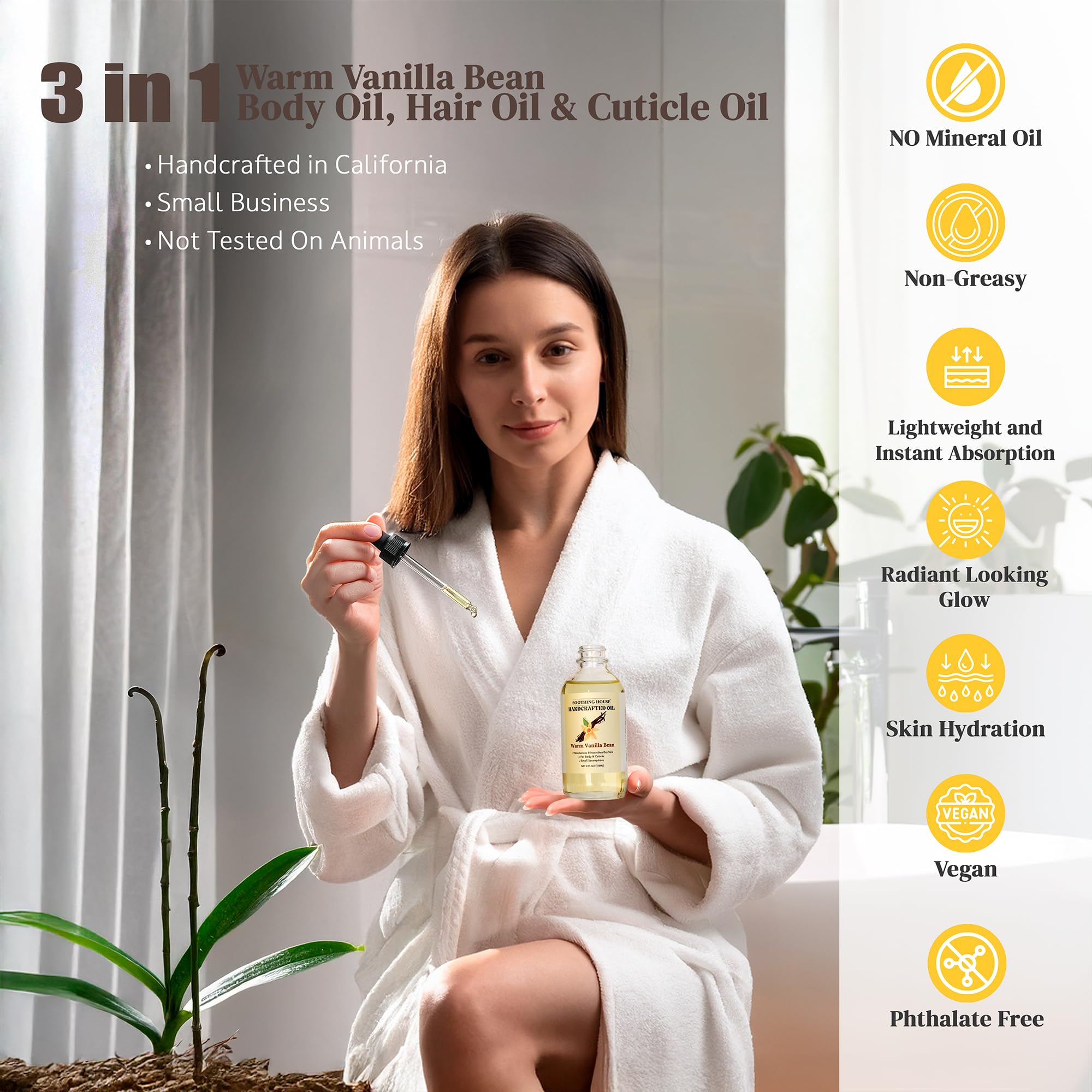 Soothing House application on arm demonstrating quick absorption and instant softness benefit