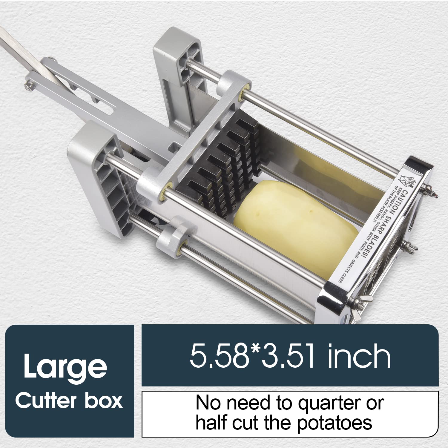 Sopito ergonomic lever detail for easy, low-force slicing and reduced fatigue