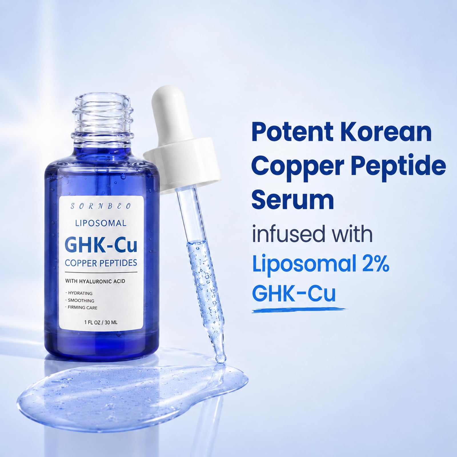 SORNBEO serum being layered under moisturizer demonstrating routine compatibility