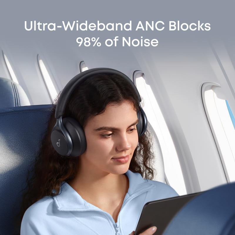 Soundcore Anker earcup close-up highlighting plush cushions for long wear