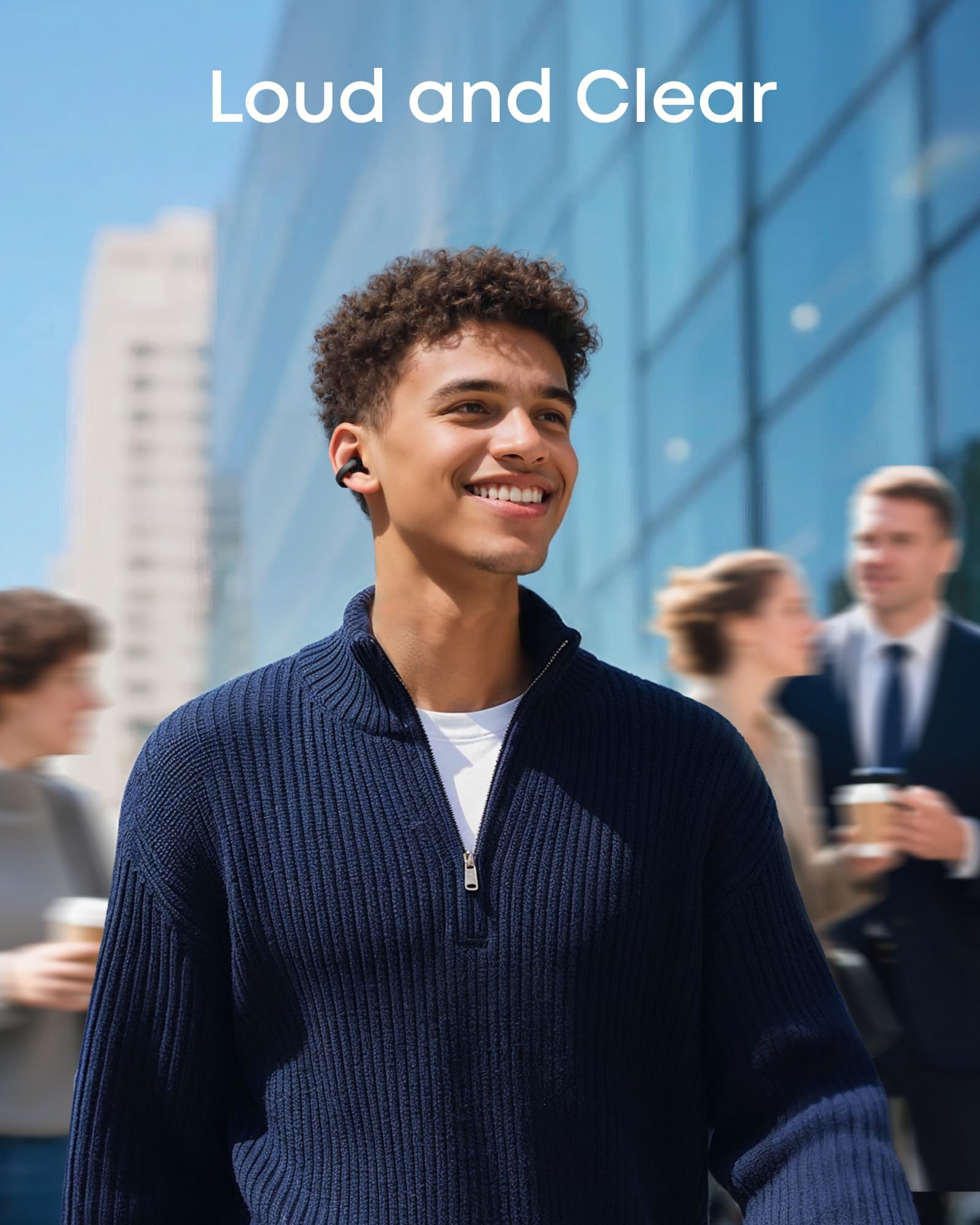 Soundcore C50i with water droplets showing IP55 protection against sweat and rain