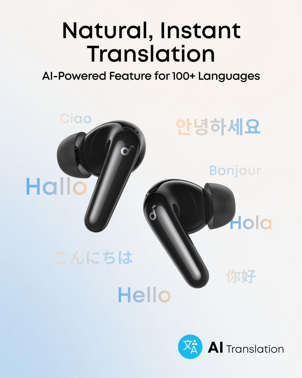 Soundcore P31i open case with earbuds showing long battery life and storage
