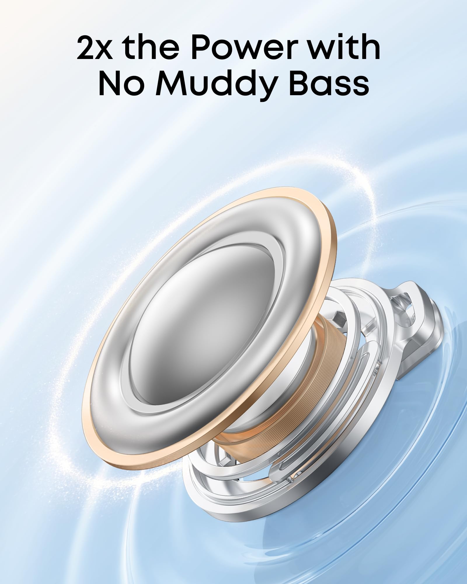 Soundcore P31i worn in ear demonstrating comfortable fit and secure wear