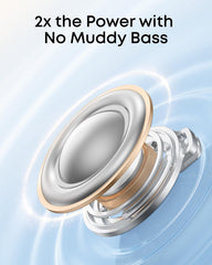 Soundcore P31i worn in ear demonstrating comfortable fit and secure wear