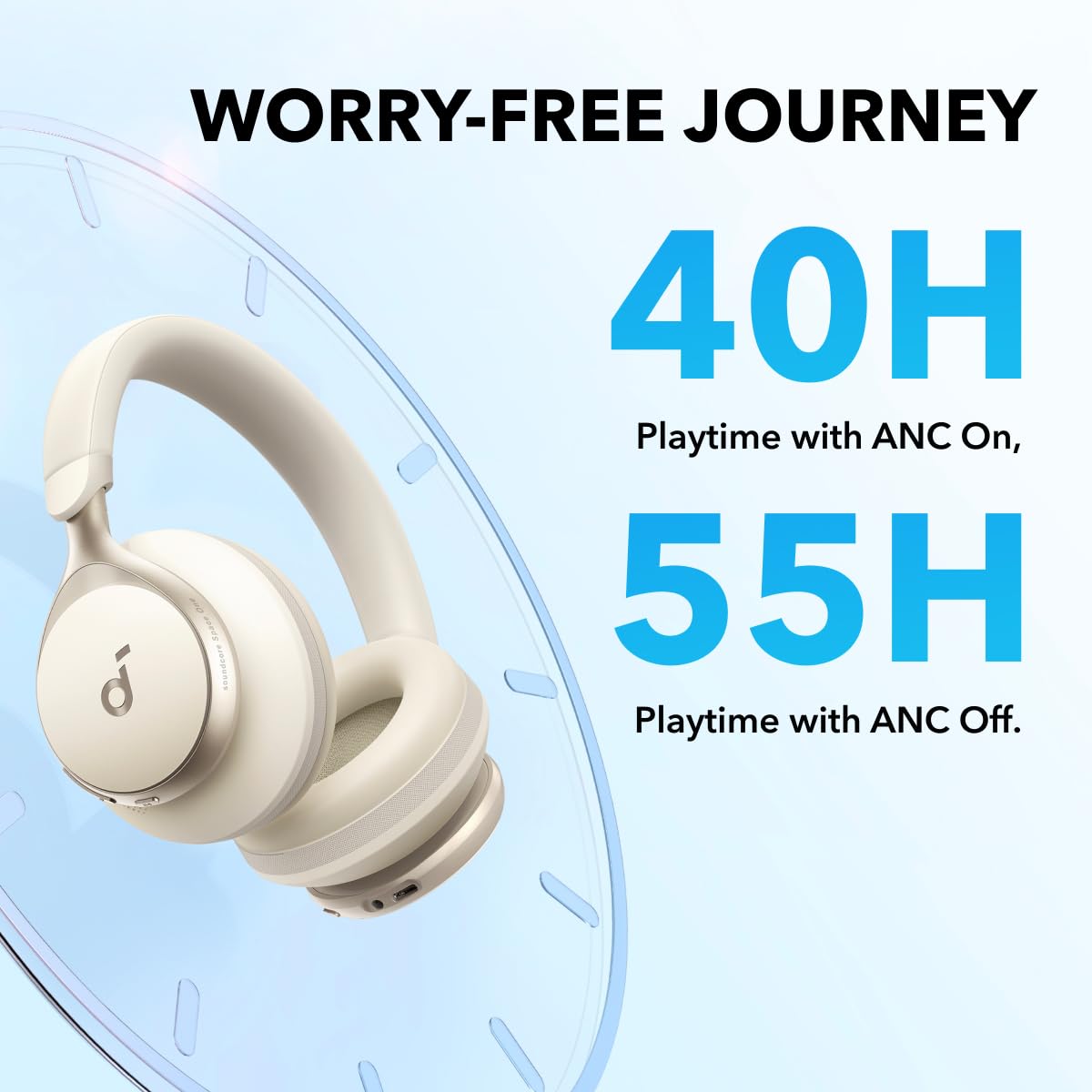 Soundcore Space One app ANC controls screen for precise noise cancellation
