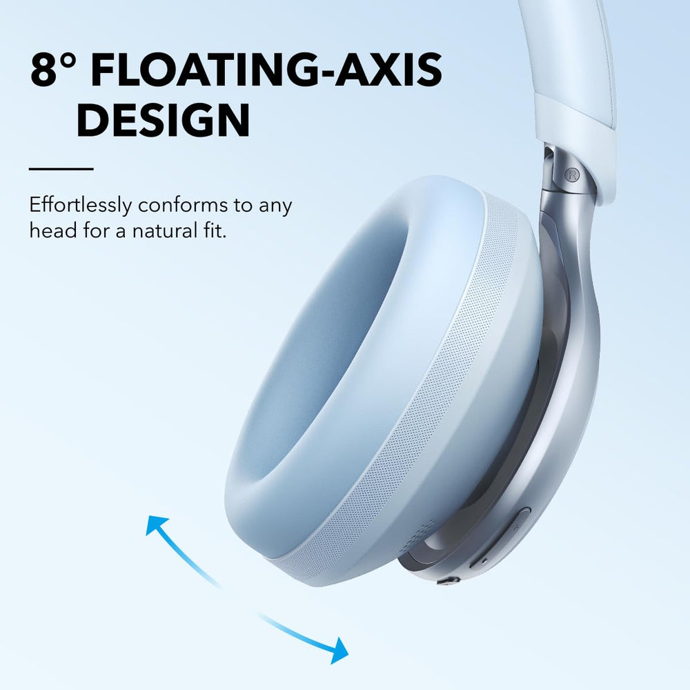 Soundcore Space One worn on commuter train showing noise reduction benefit
