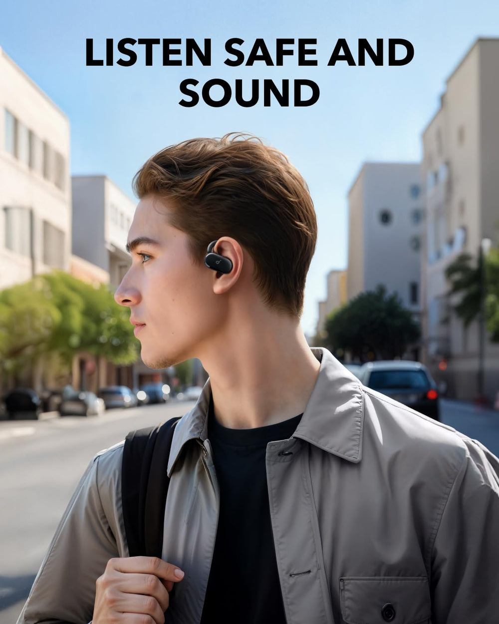 Soundcore V20i four-microphone array close-up for clearer calls outdoors