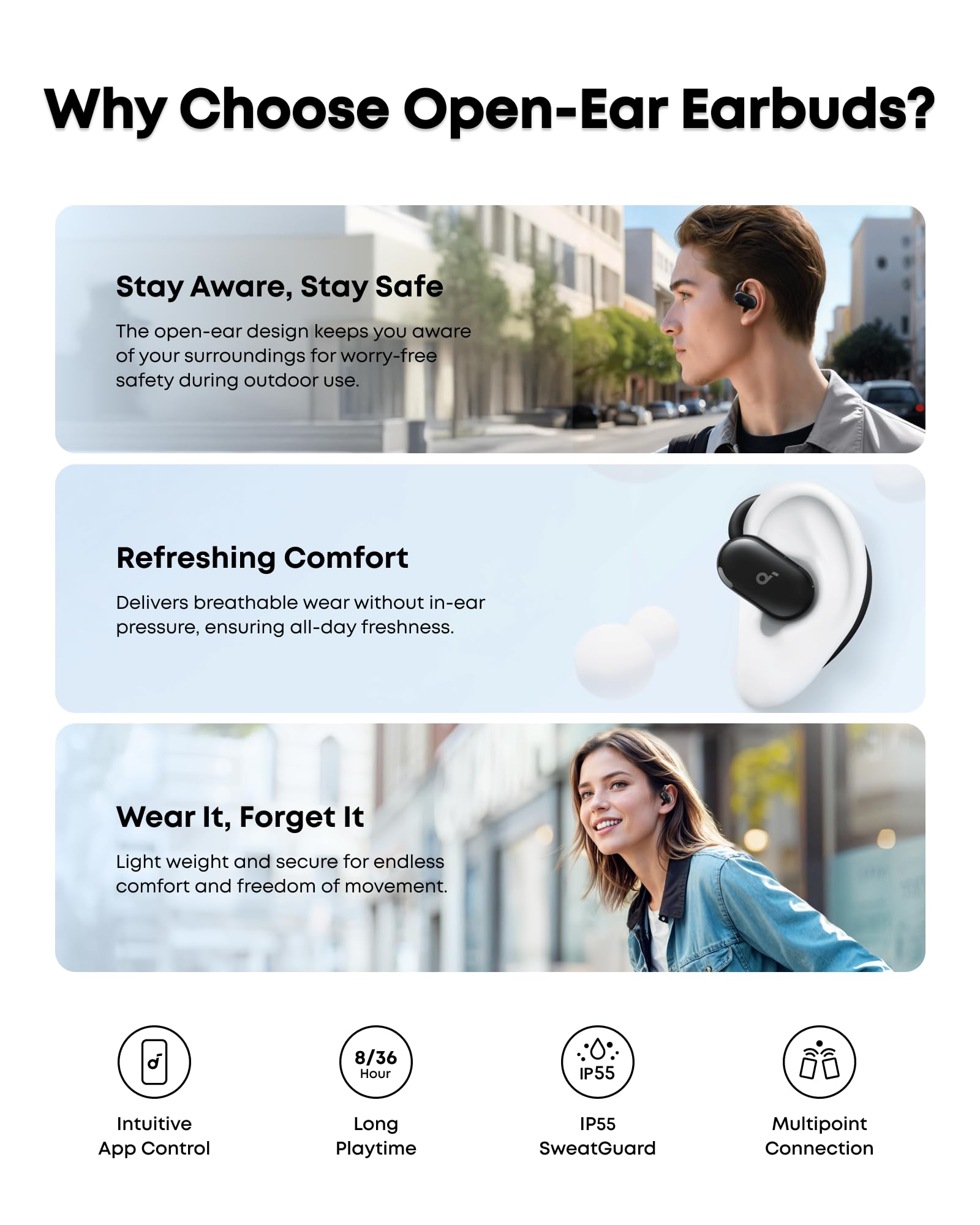 Soundcore V20i next to smartphone showing compact scale and portability