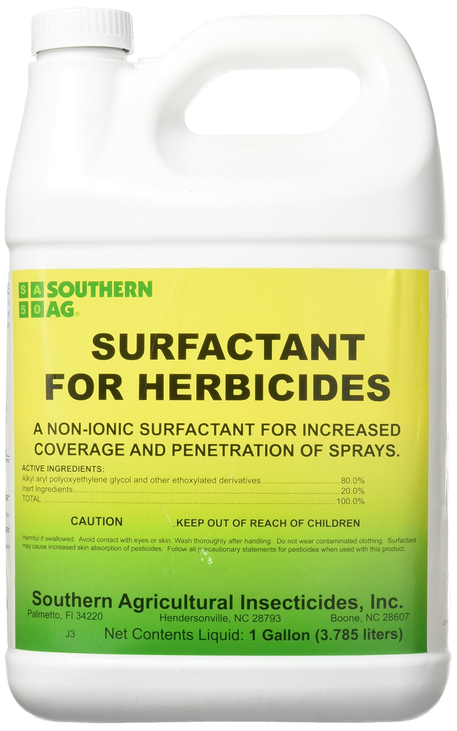 Southern Ag surfactant front label showing product details and benefits