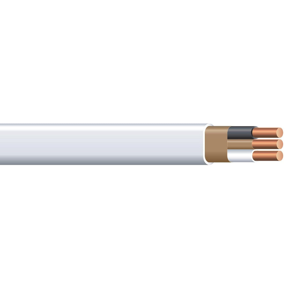 Southwire Romex coil in hands illustrating compact 50ft scale for convenience