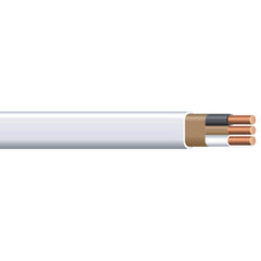Southwire Romex coil in hands illustrating compact 50ft scale for convenience