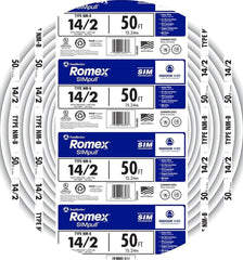 Southwire Romex front view showing coil and easy-identification benefits