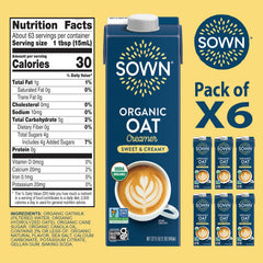 SOWN pouring creamer into coffee, adds creamy texture and natural sweetness