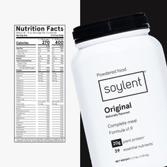 Soylent powder texture close-up, showing smooth mixability benefit