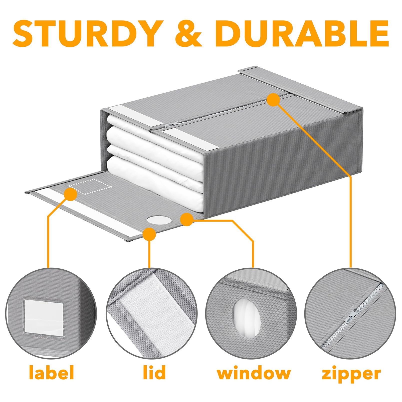 SpaceAid organizer folded flat demonstrating compact off-season storage benefit