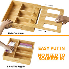 SpaceAid installed inside a kitchen drawer demonstrating space-saving benefit