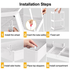 SPACELEAD cart tucked in kitchen gap maximizing pantry overflow organization