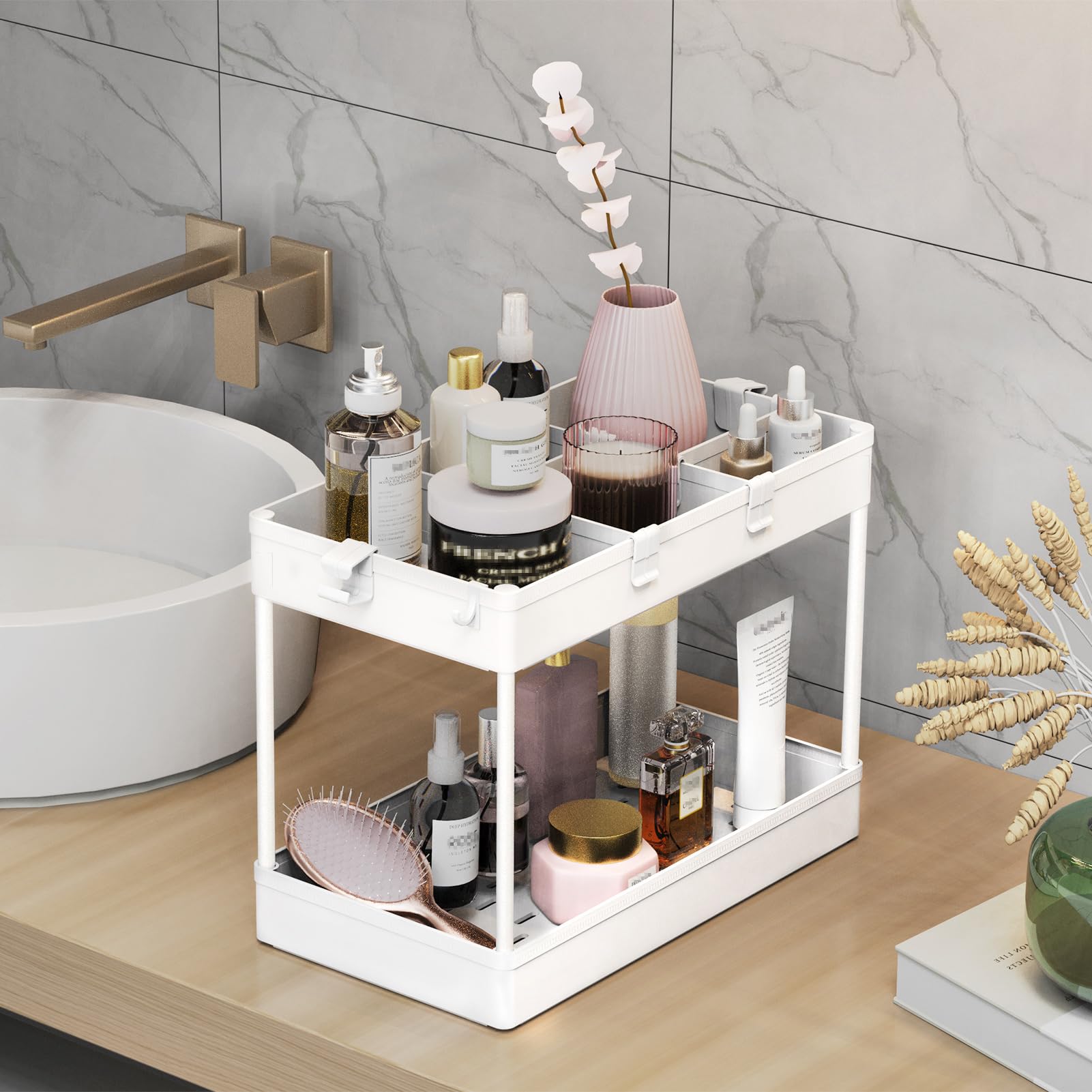 SPACELEAD side hooks and adjustable dividers organizing utensils and tools