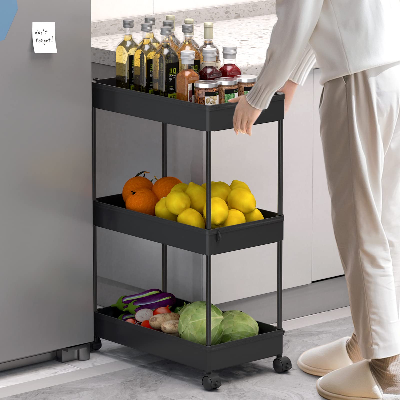 SPACELEAD side hooks with hanging utensils showing added hanging storage benefit