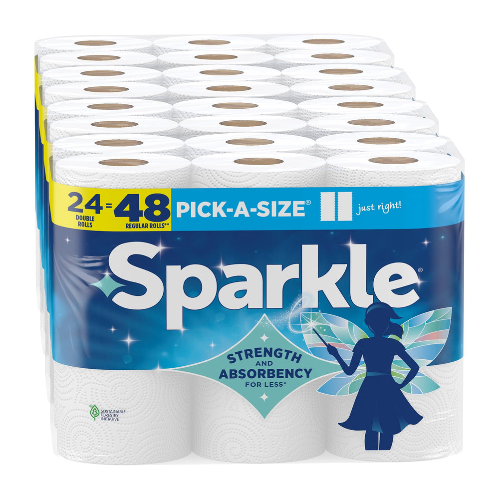 SPARKLE front packaging showing 24 double rolls and value pack benefit