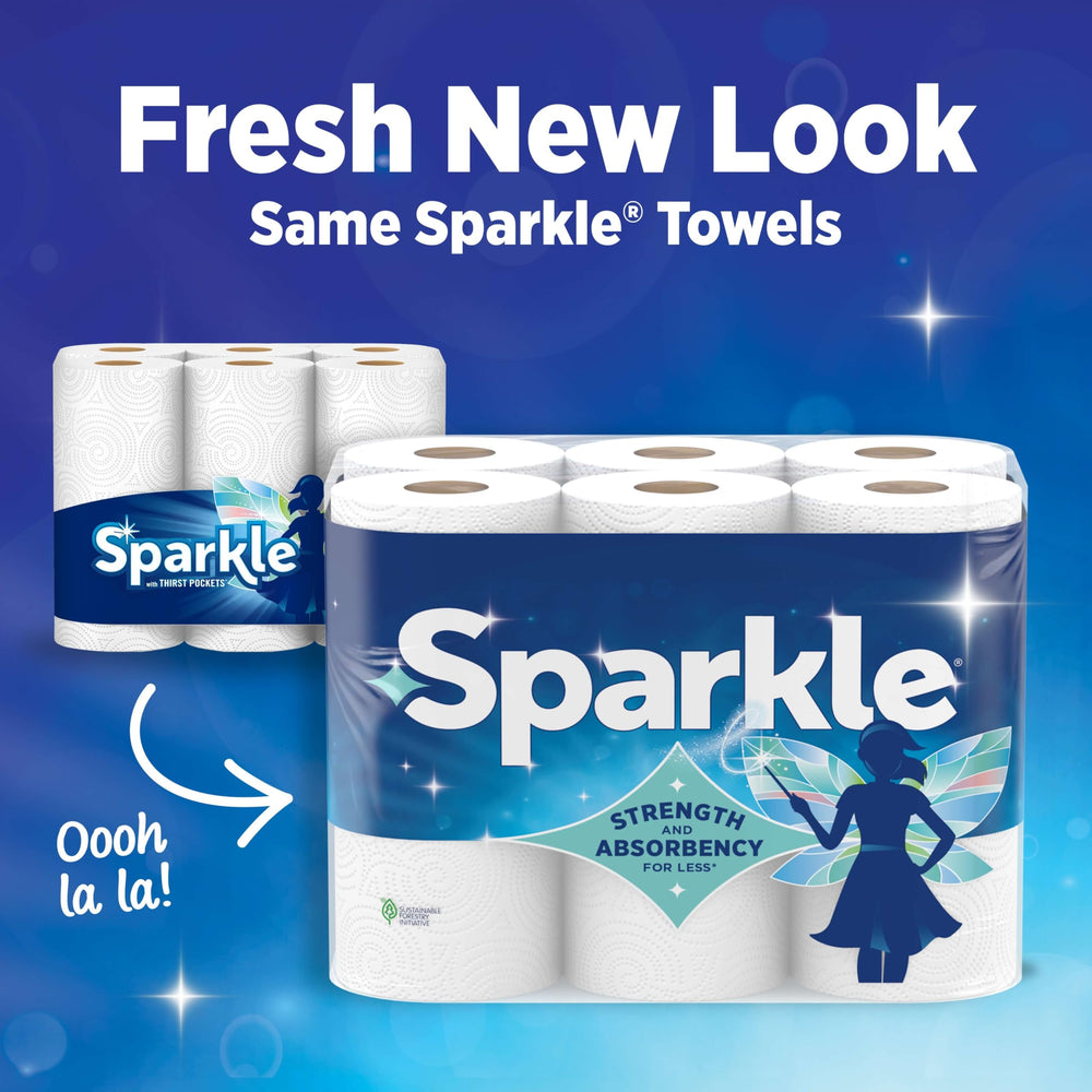 SPARKLE roll staged in a kitchen demonstrating quick cleanups