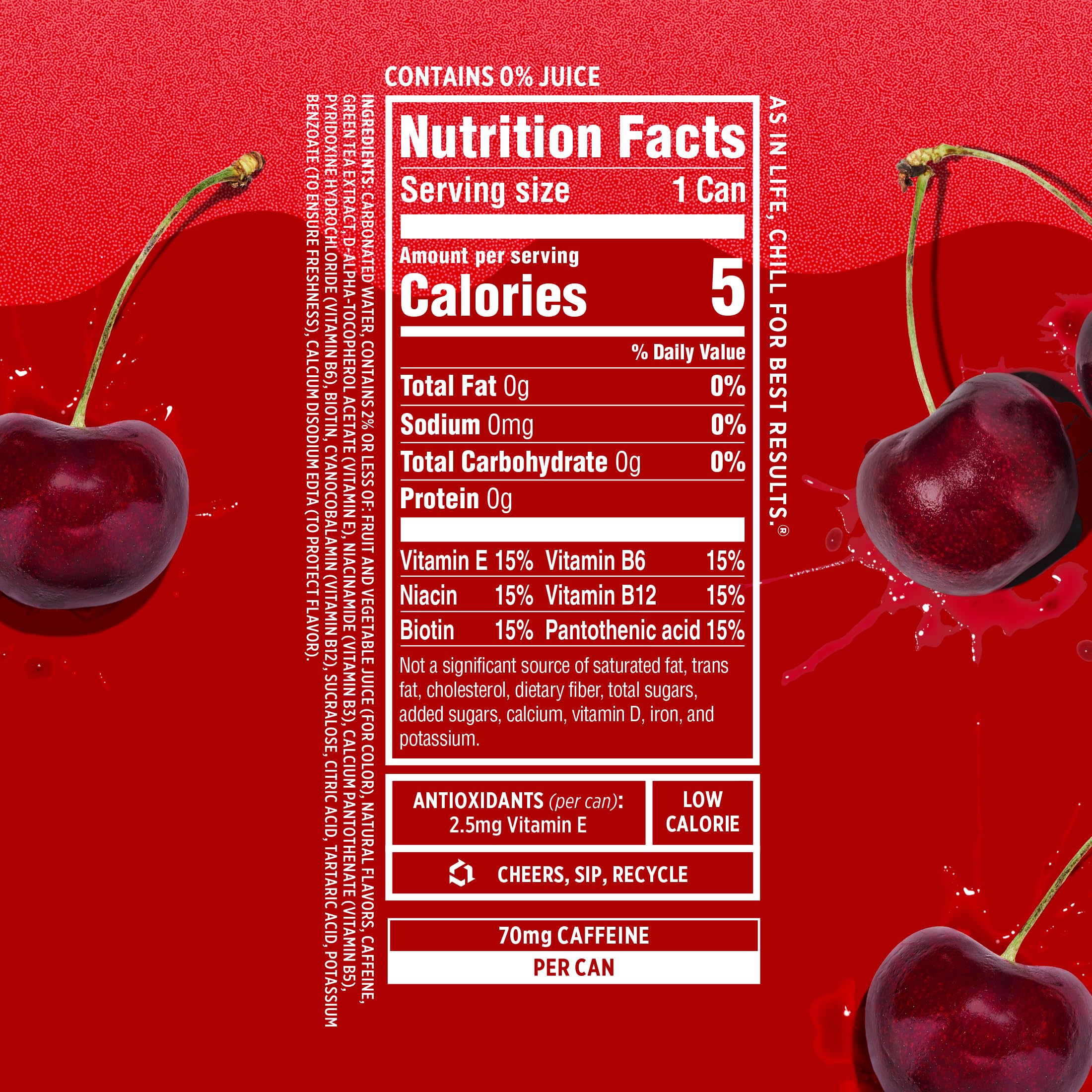 Sparkling Ice angled can Cherry Cola highlighting slim profile for on-the-go convenience