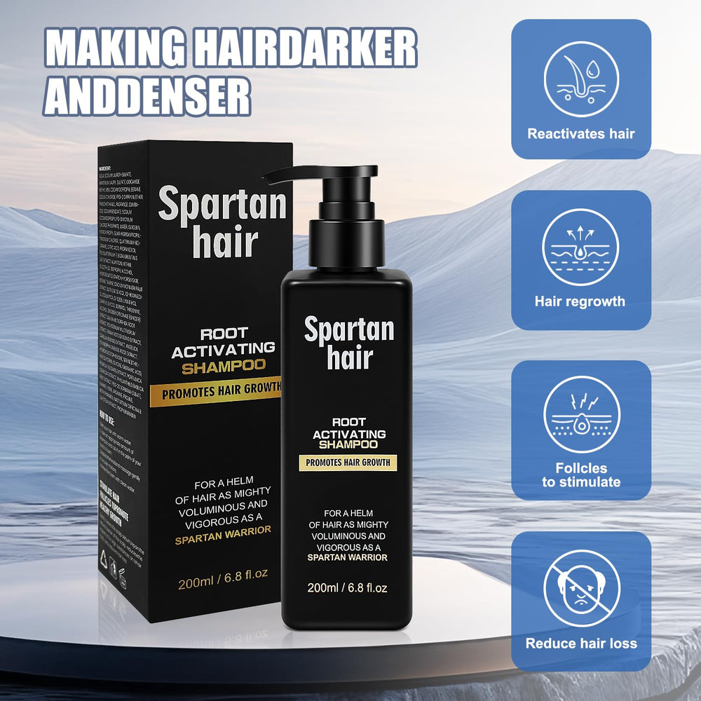 SPARTAN HAIR creamy shampoo texture close-up highlighting nourishment