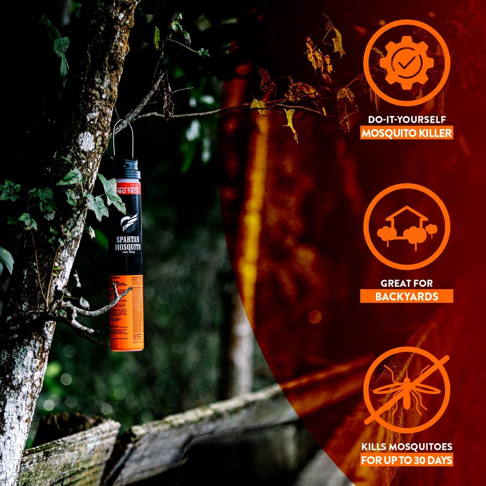 SPARTAN MOSQUITO printed label detail highlighting model compatibility and safety info