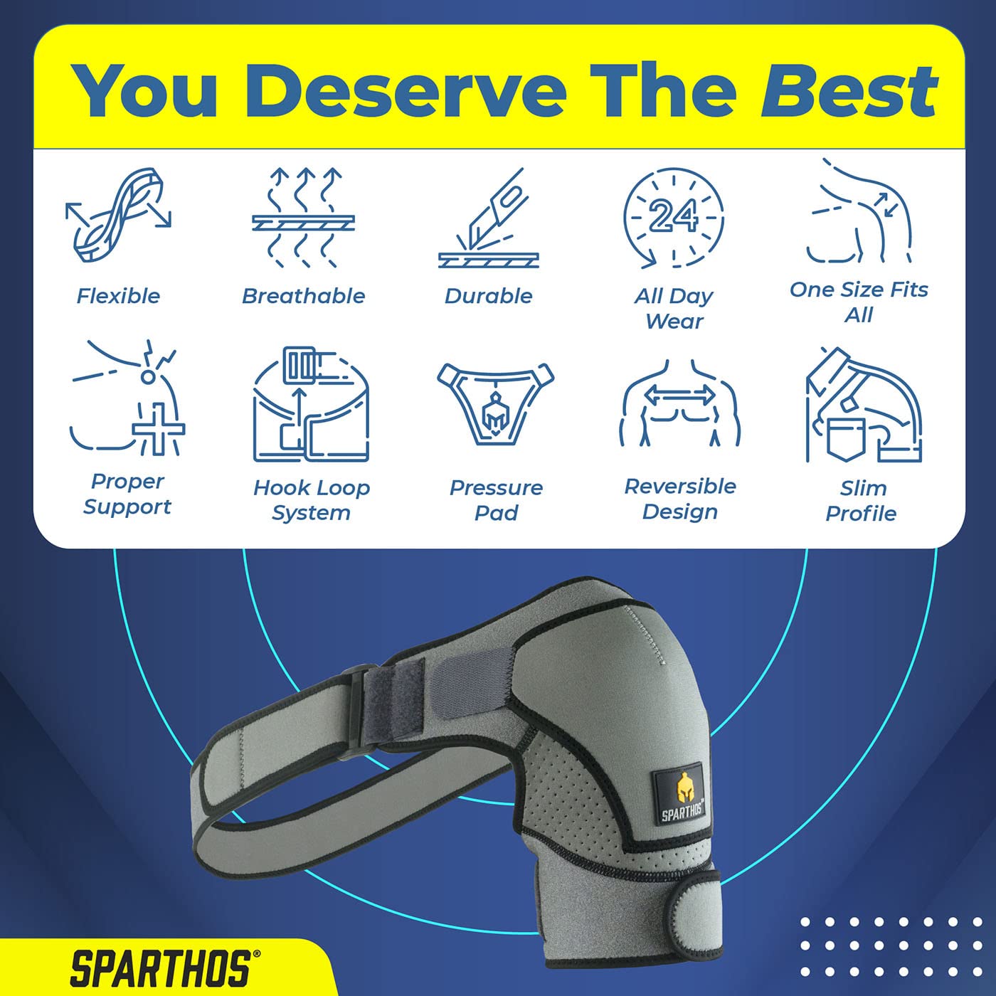 Sparthos ice pack pocket view enabling targeted cooling relief