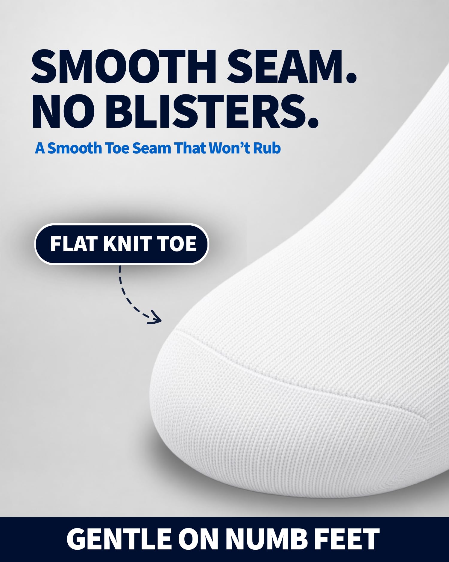 Special Essentials size comparison with hand to show large fit and stretch for swollen feet