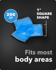 Spenco square applied to heel during run protecting against blisters