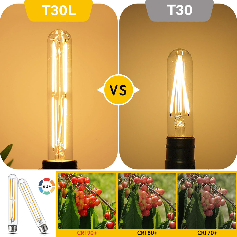 Sphoon bulb packaging and label with specs for long life and dimmable performance