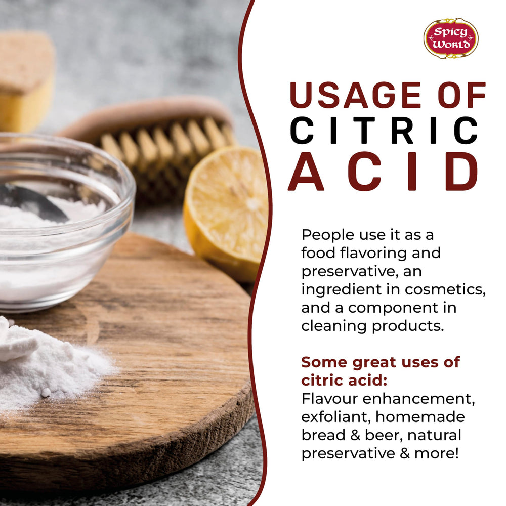 Spicy World citric acid with bath bomb ingredients for DIY beauty projects